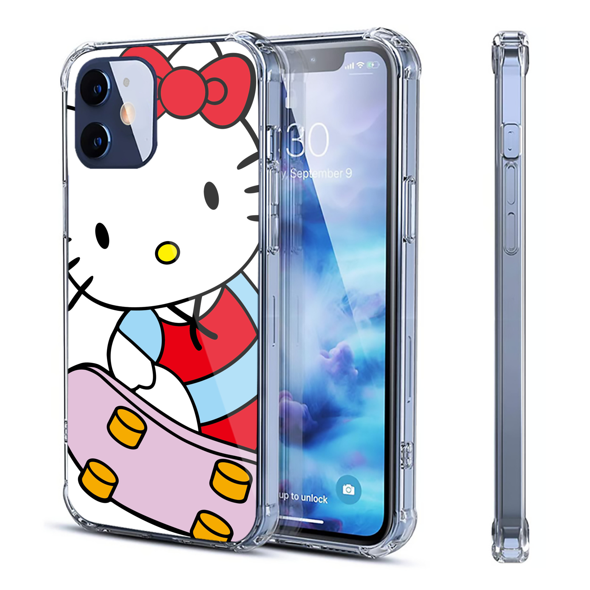 （画像用） Hello Kitty ハローキティ 【iPhone 12シリーズ対応】透明スマホケース（クリアソフトケース）